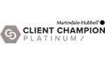 Martindale-Hubbell Client Champion Platinum award logo